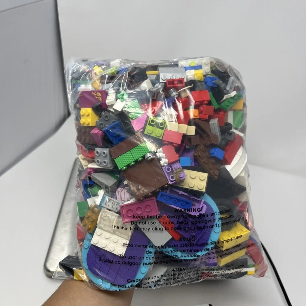 Lego 2.12LBS Random Pieces Plates Building Blocks Bulk Lot Needs Cleaning